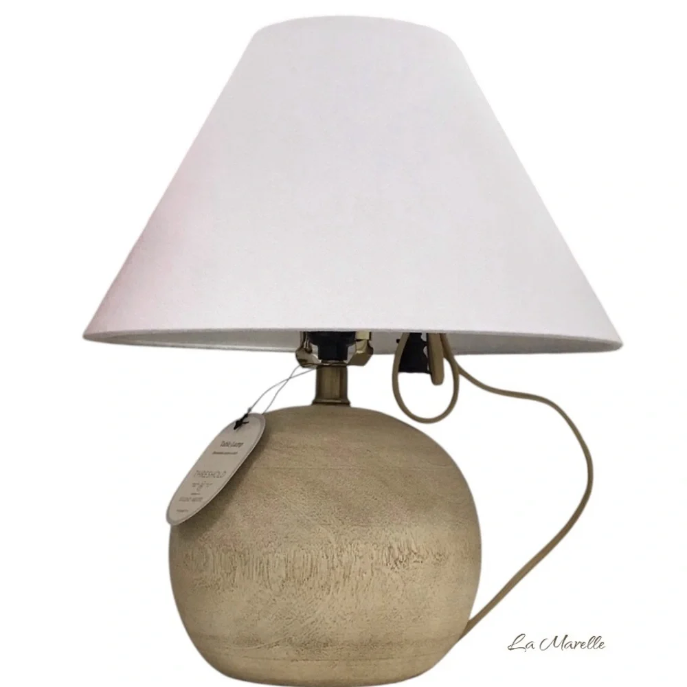 Medium Faux Wood Table Lamp Brown - Threshold™ designed with Studio McGee